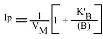 1/v = f ( 1 / (A) ) (B) paramétrique : expression de l'intercept